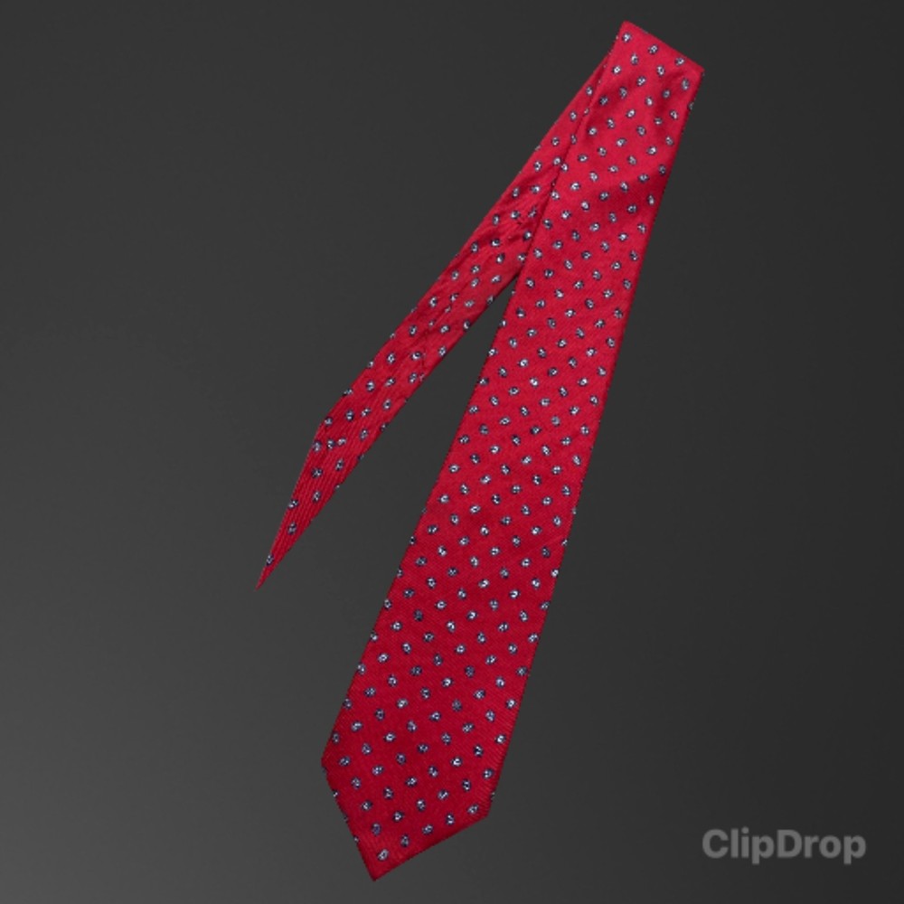 Vintage Yves Saint Laurent Red Paisley Silk Tie